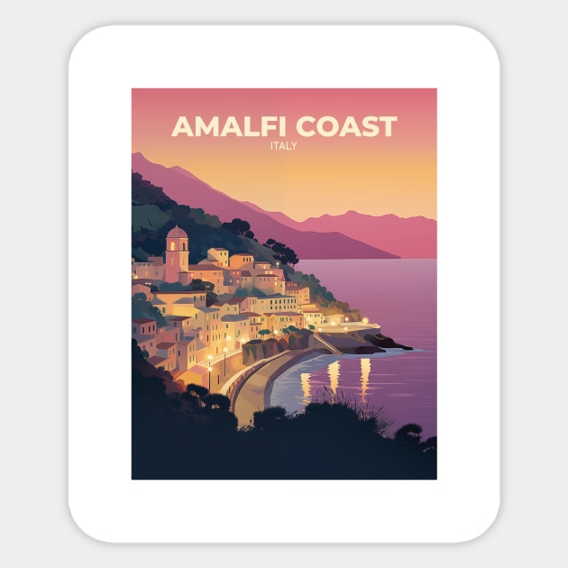 AMALFI COAST Sticker by MarkedArtPrints